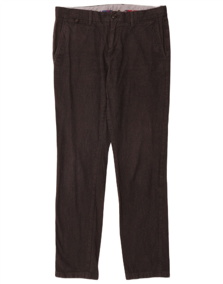 TOMMY HILFIGER Pantalón chino ajustado para hombre W32 L32 Algodón gris