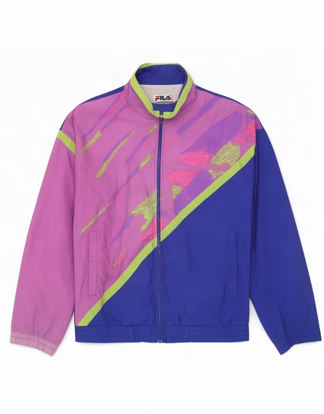 Fila Chaqueta de chándal para hombre IT 48 Nylon color block mediano multicolor