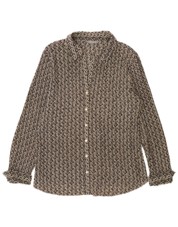 Marks & Spencer Camisa formal para mujer UK 40 XL Gris Geométrico