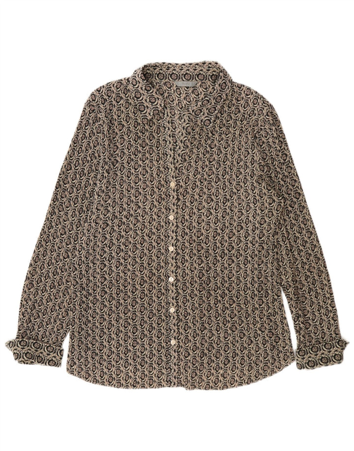 Marks & Spencer Camisa formal para mujer UK 40 XL Gris Geométrico