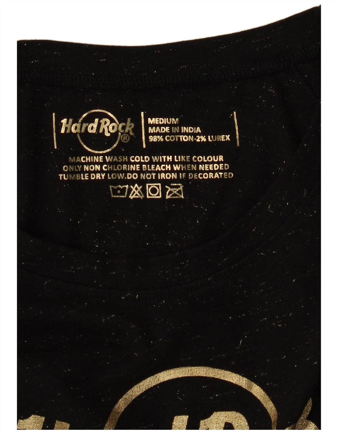 HARD ROCK CAFE Camiseta gráfica Panamá para mujer Top UK 12 Medium Black