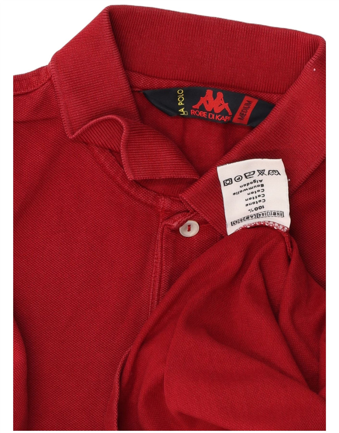 Polo Kappa Hombre Algodón Rojo Medio