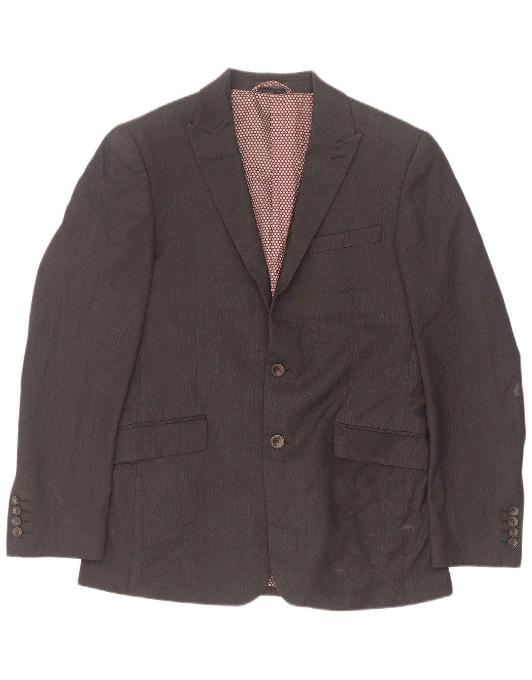 Marks & Spencer Chaqueta tipo blazer de 2 botones para hombre EU 48 Poliéster gris medio
