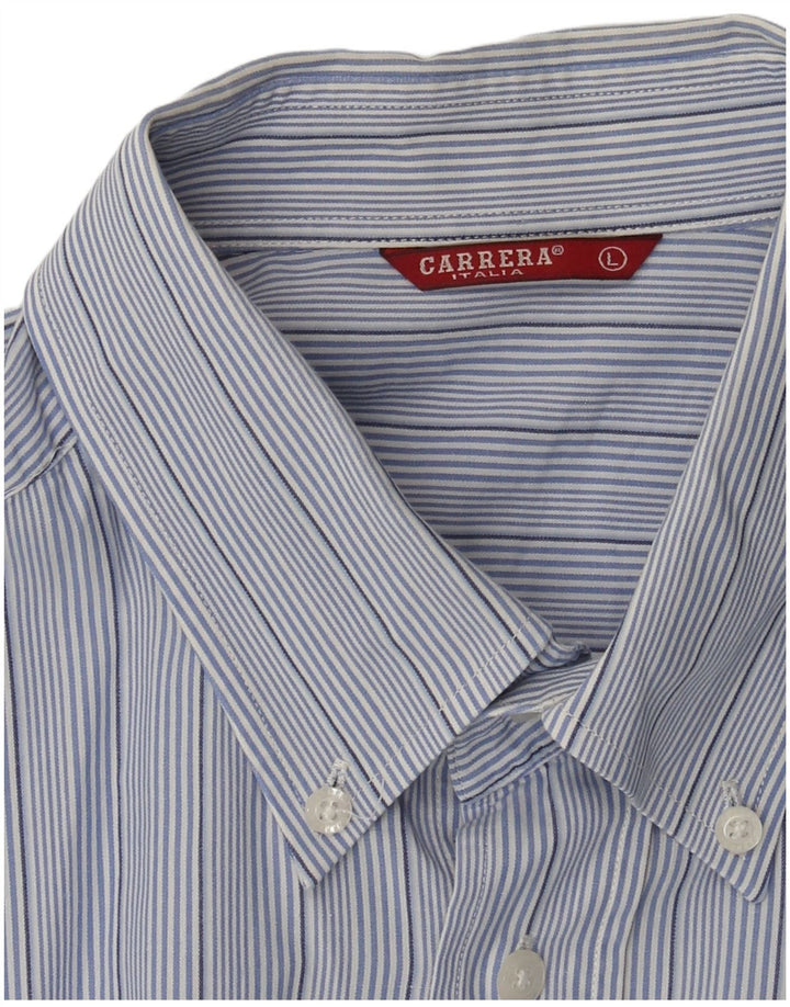 Camisa Carrera para hombre grande a rayas azules