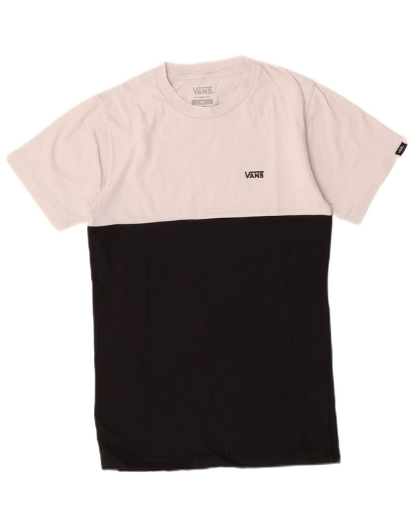 Vans Camiseta de corte clásico para hombre Top XS Algodón color block negro