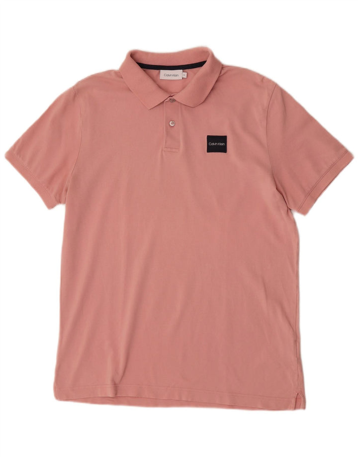 Polo Calvin Klein para hombre de algodón rosa medio