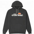 Ellesse Hombre Sudadera Con Capucha Gráfica Jersey De Algodón Gris Medio