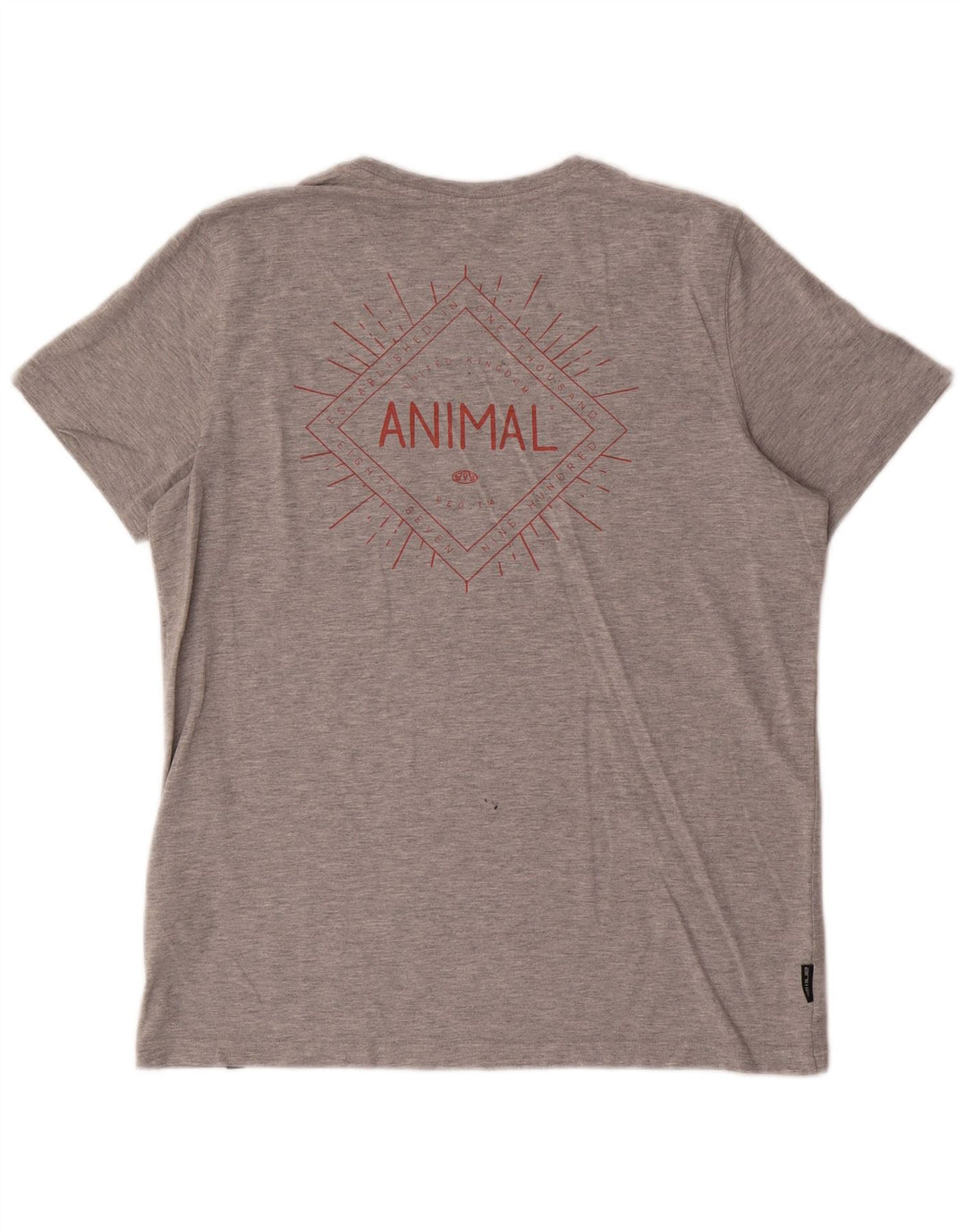 Animal Camiseta gráfica para hombre Top Algodón gris medio