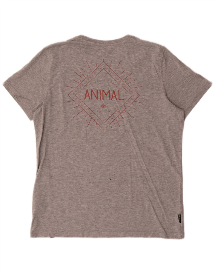 Animal Camiseta gráfica para hombre Top Algodón gris medio