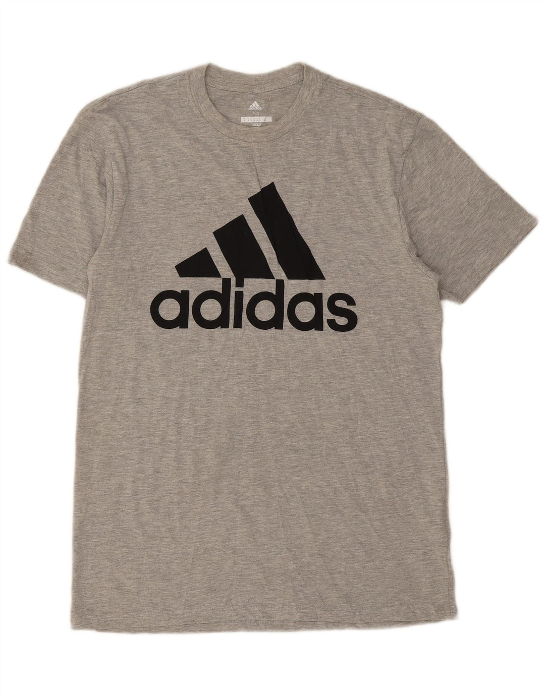 Adidas Hombre Camiseta Gráfica Top Poliéster Moteado Gris Medio
