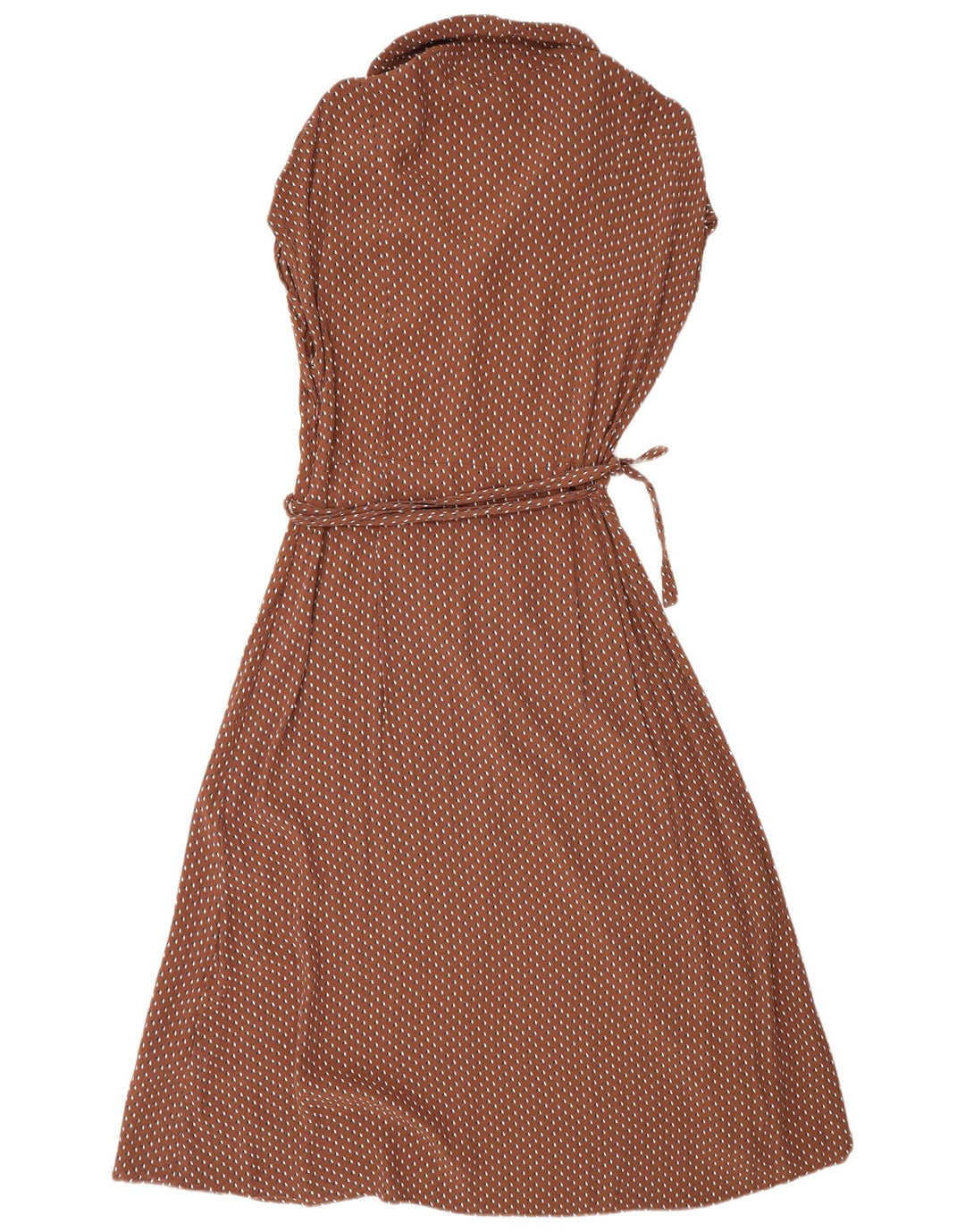 Next Vestido largo cruzado para mujer UK 44 Viscosa geométrica marrón medio