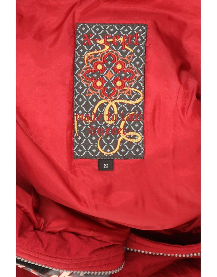 Mono de esquí para mujer X-Cape UK 10 Small Red Geométrico Nylon