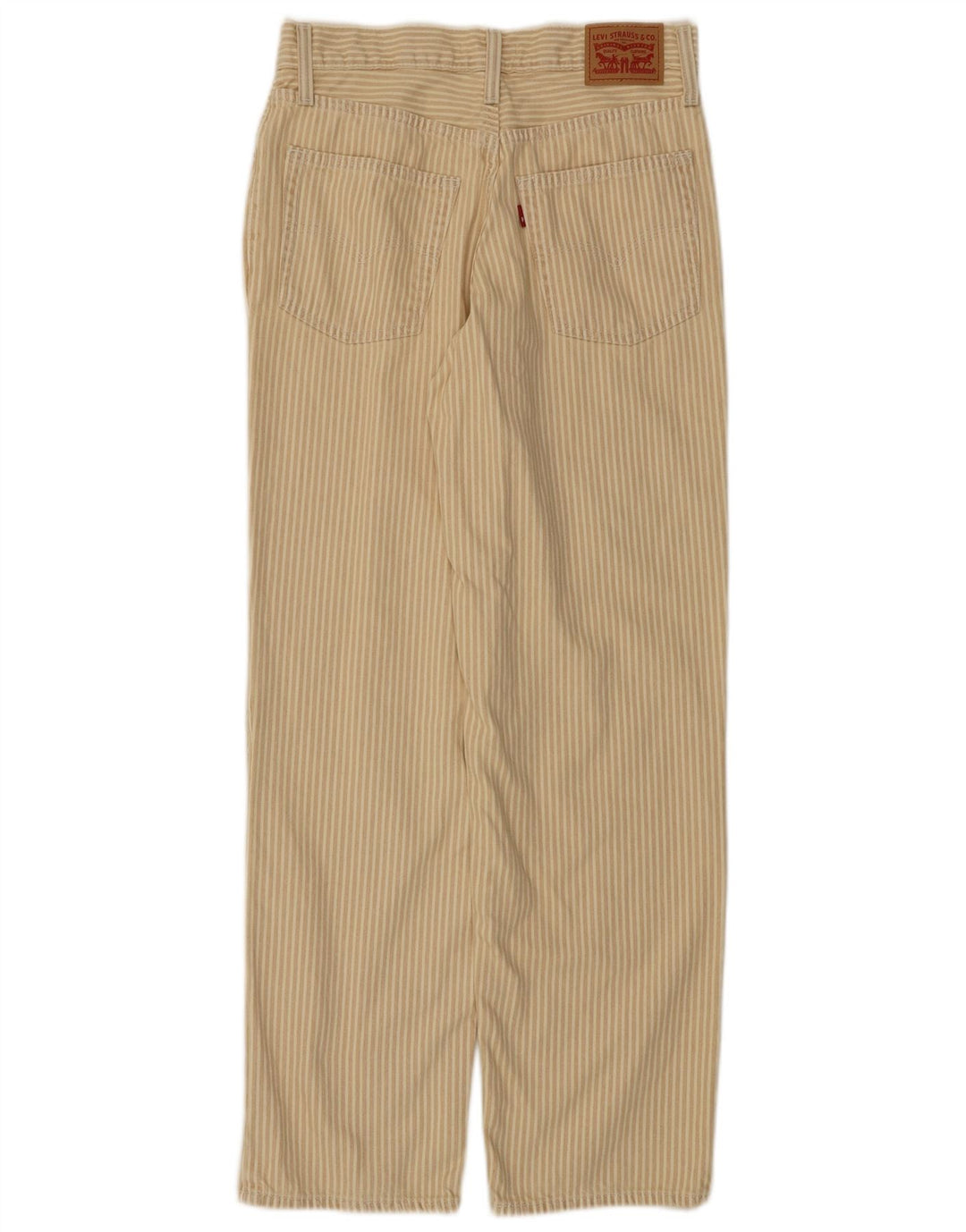 LEVI'S Pantalón Casual Recto Mujer W27 L31 Algodón A Rayas Beige
