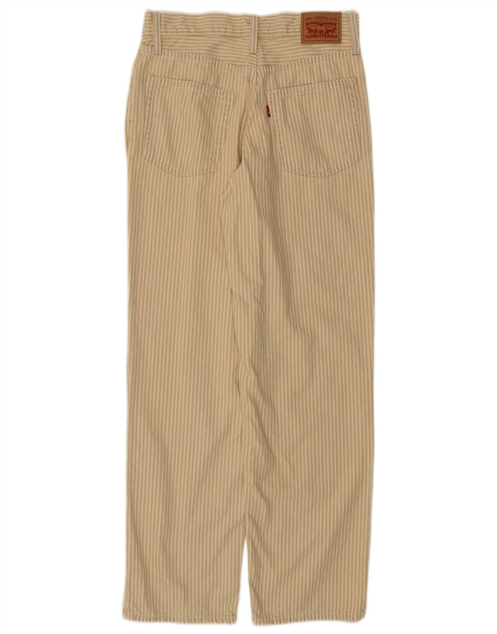 LEVI'S Pantalón Casual Recto Mujer W27 L31 Algodón A Rayas Beige