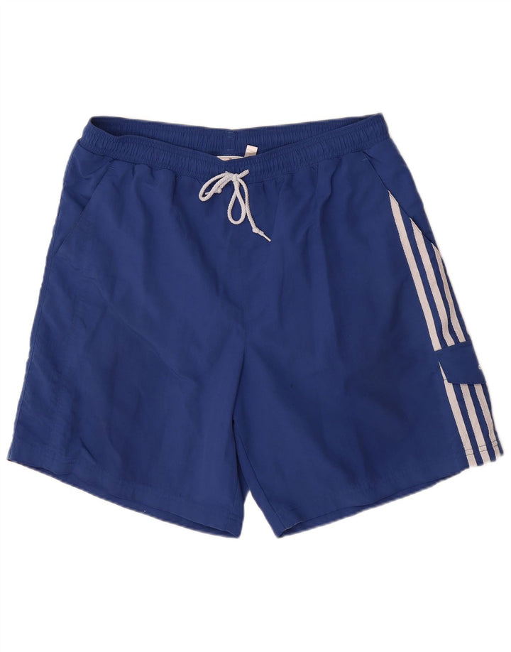 Adidas - Bañador para hombre, talla grande, nailon azul