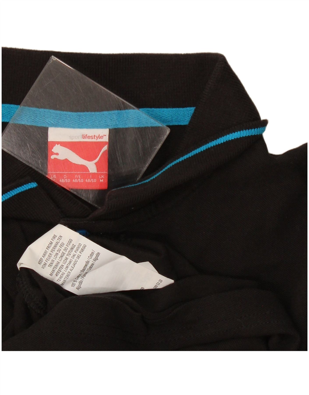Polo Puma Hombre Algodón Negro Mediano