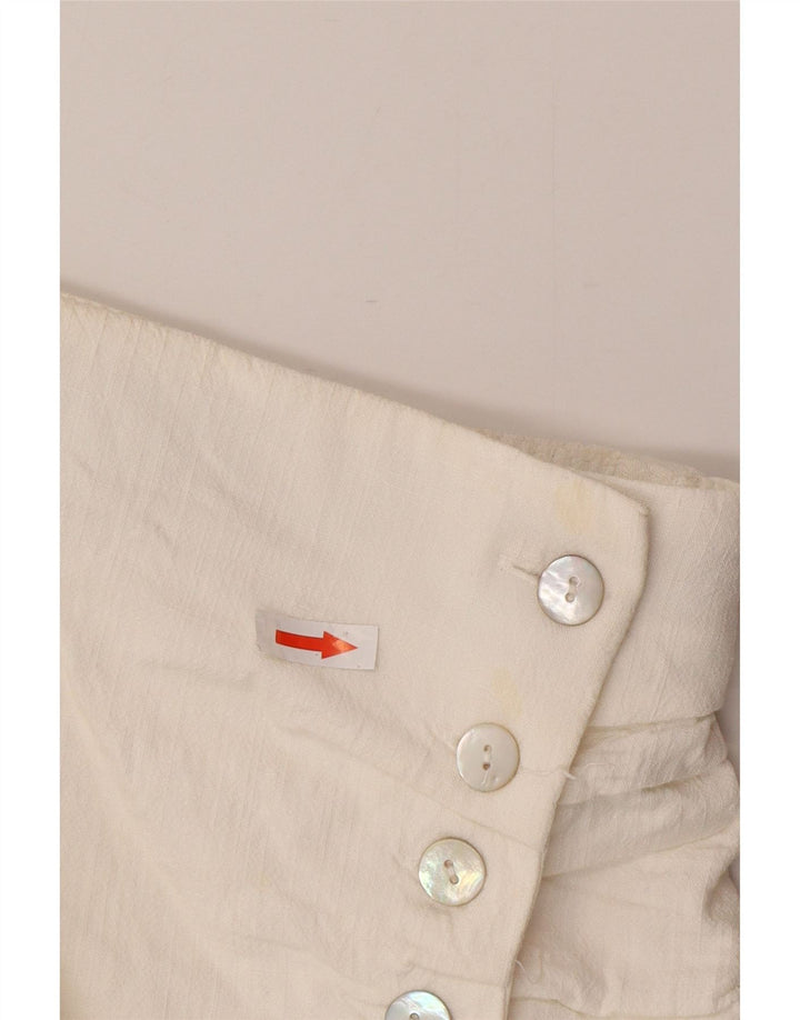 Zara Mujer Mini Falda Cruzada Pequeña W26 Blanco
