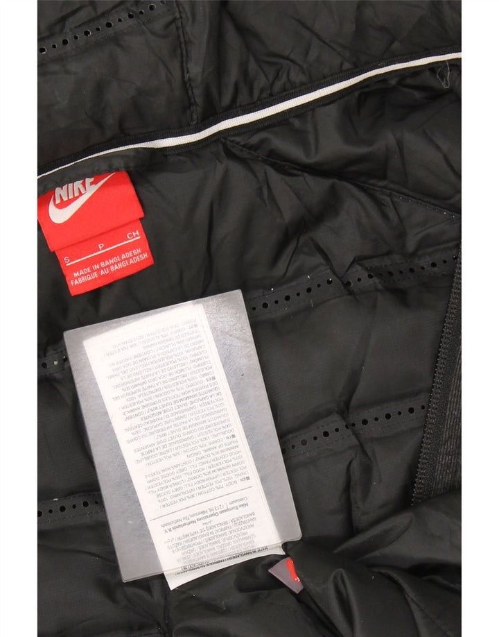 NIKE Abrigo cortavientos con capucha de gran tamaño para mujer Reino Unido 10 Pequeño poliéster gris
