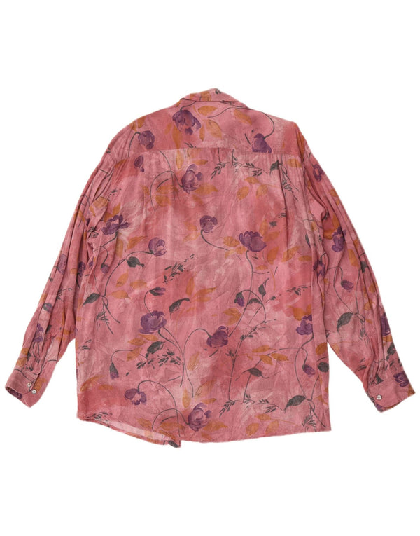 Casa Moda Camisa Hombre XL Borgoña Floral