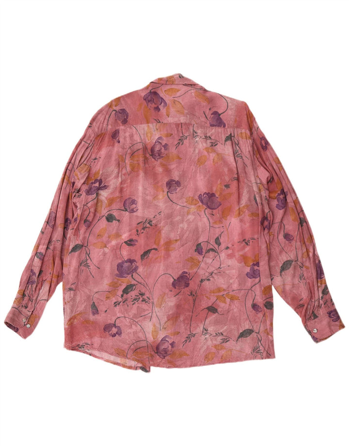 Casa Moda Camisa Hombre XL Borgoña Floral