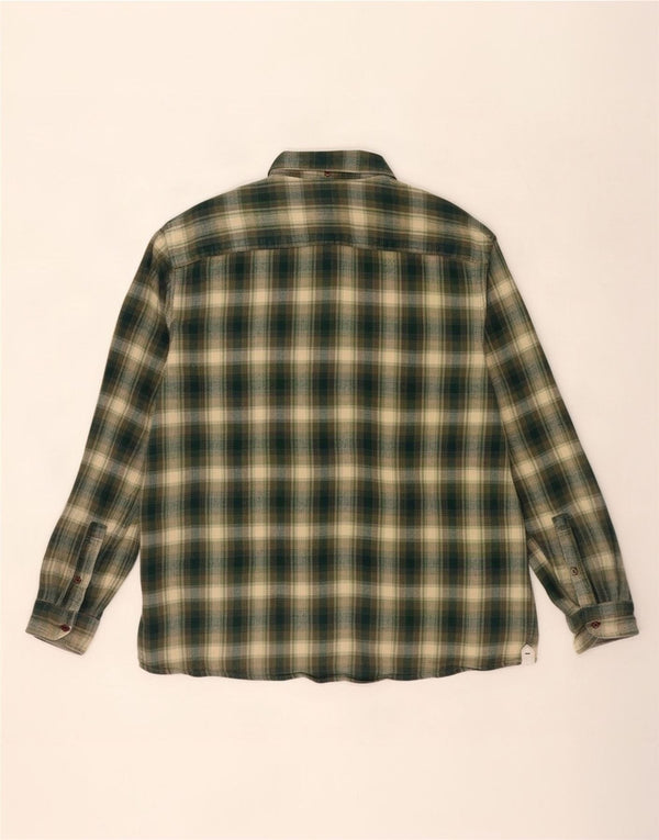 Camisa de franela de corte clásico para hombre de White Stuff 2XL Algodón a cuadros verdes