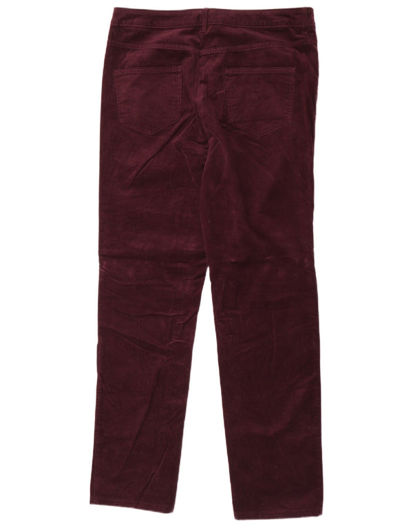 Marks & Spencer Pantalones de pana de cintura alta para mujer UK 46 Large W32 L31 Pur