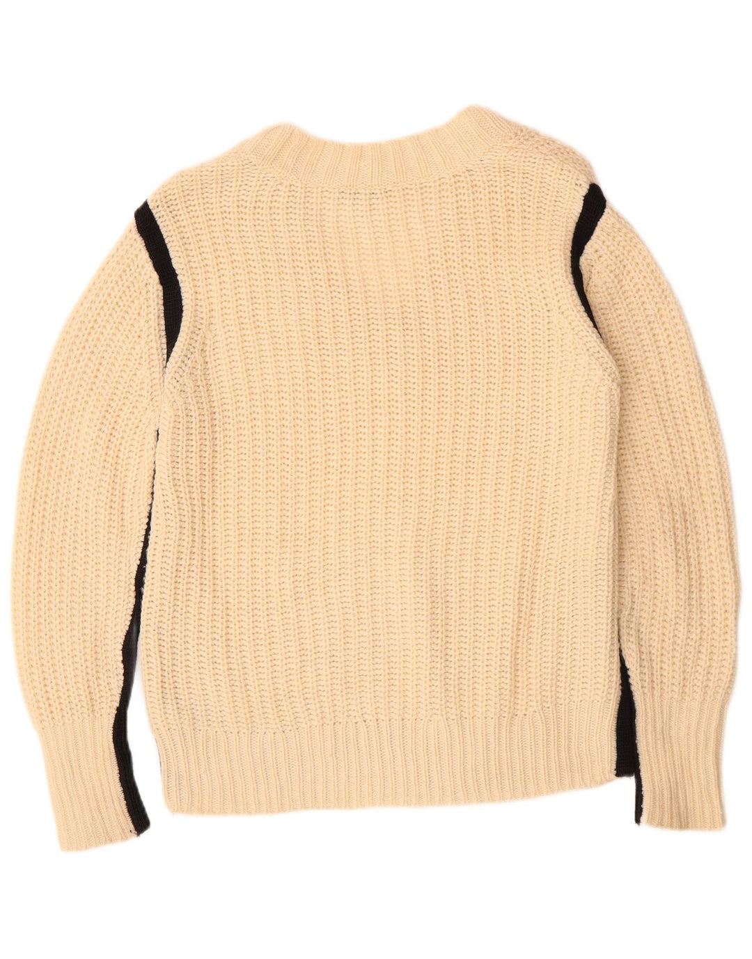 REISS Jersey extragrande con cuello en V para mujer UK 6 XS Beige Colorblock