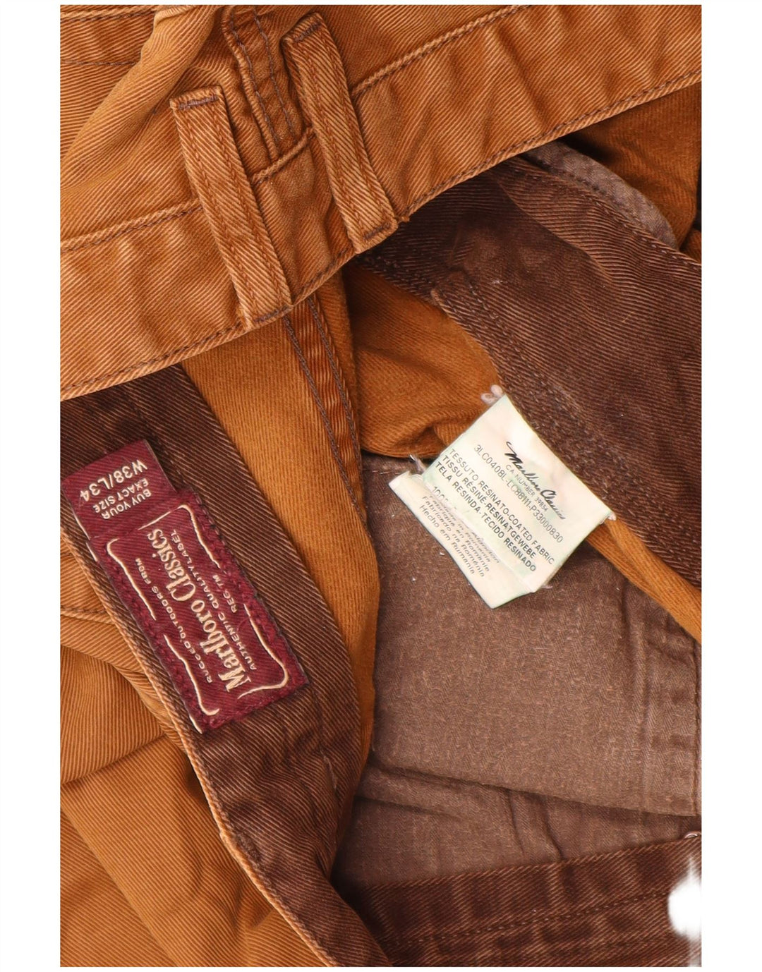 Marlboro Classics Vaqueros rectos para hombre W38 L34 Algodón beige