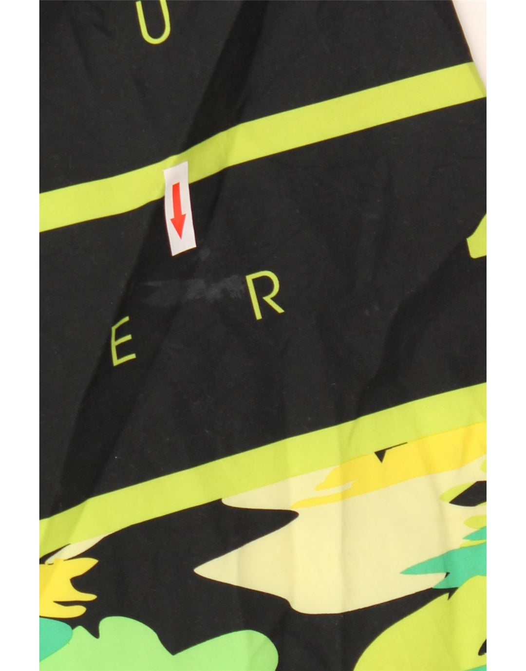 Quiksilver Mens Graphic Bañador Shorts Grande Poliéster A Rayas Negras