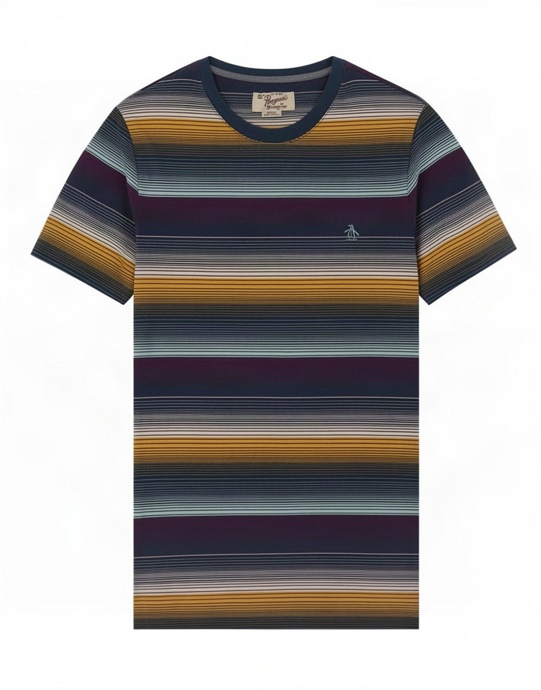 Camiseta Penguin Hombre Top Medium Multicolor Rayas