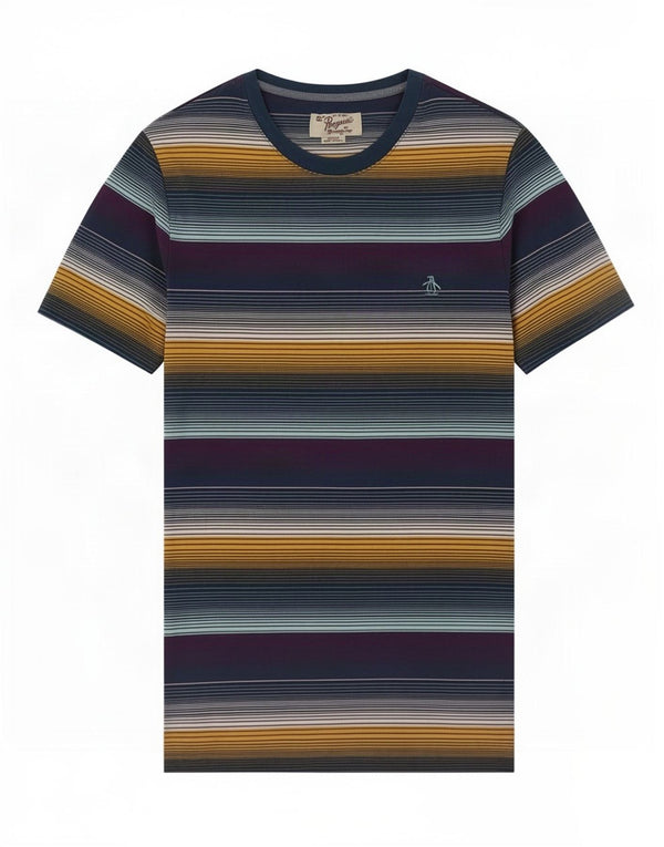 Camiseta Penguin Hombre Top Medium Multicolor Rayas