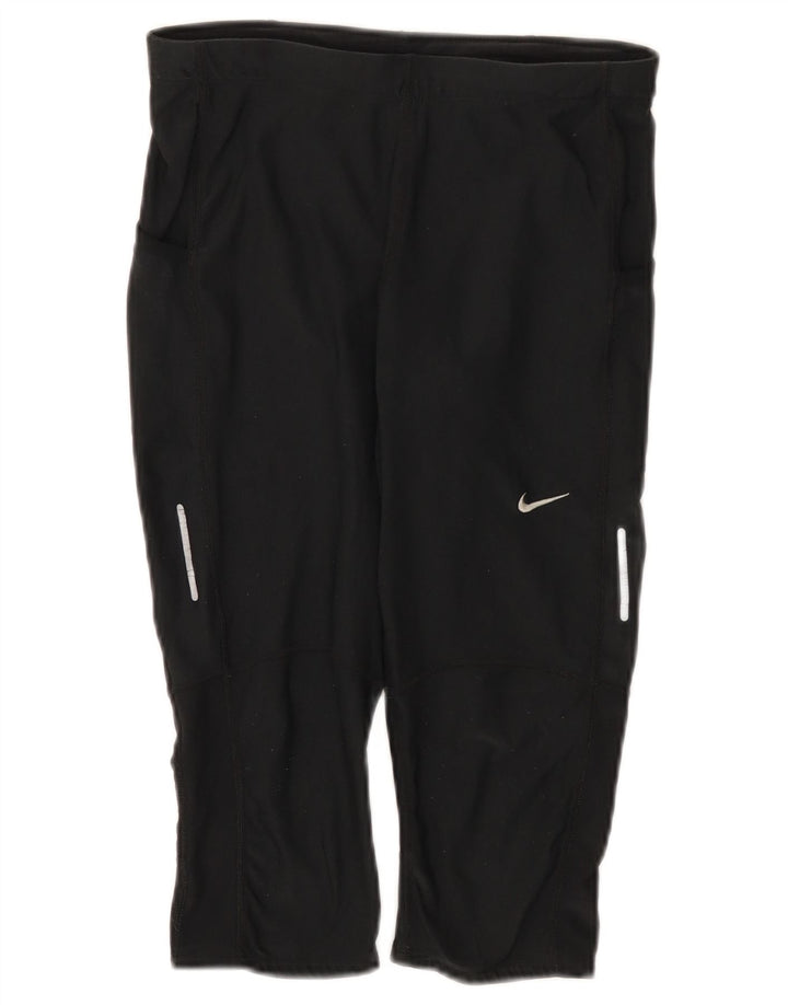 Nike - Leggings capri Dri Fit para mujer, talla M, poliéster negro