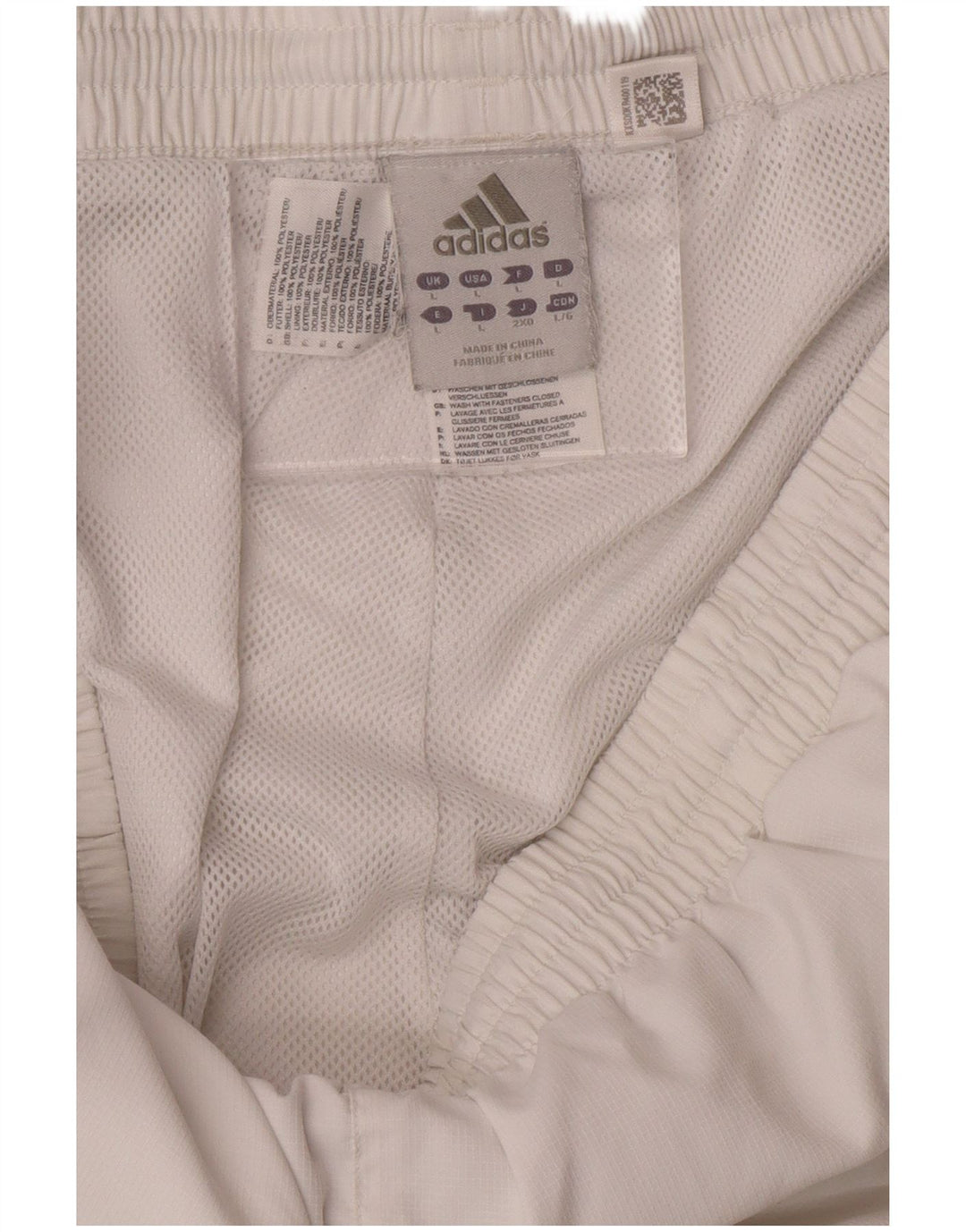 ADIDAS Mens Tracksuit Trousers Large  White Polyester