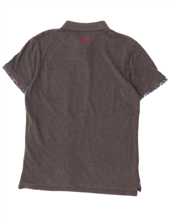Desigual Polo Slim Para Hombre Gris Grande