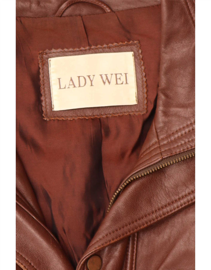 Vintage hombres chaqueta de cuero Reino Unido 40 marrón grande