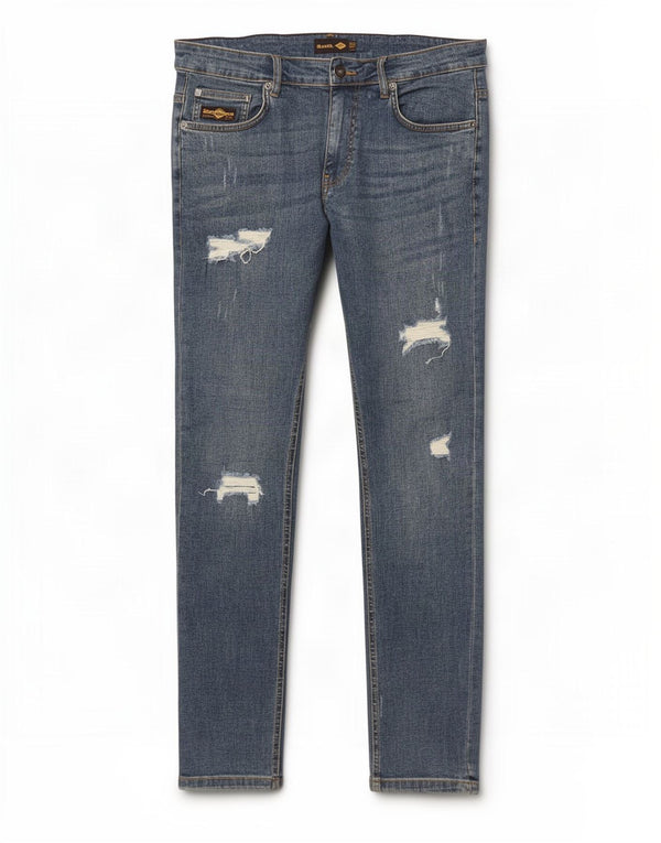 Vaqueros ajustados desgastados para hombre Bench W34 L32 Algodón azul