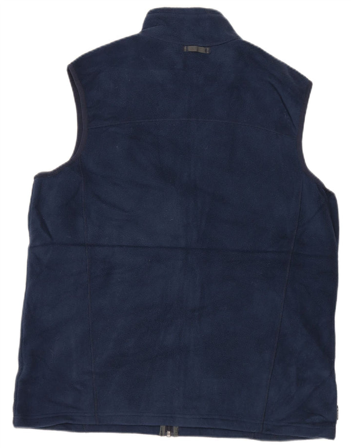 Eddie Bauer Chaleco polar para hombre UK 40 Grande Poliéster azul marino