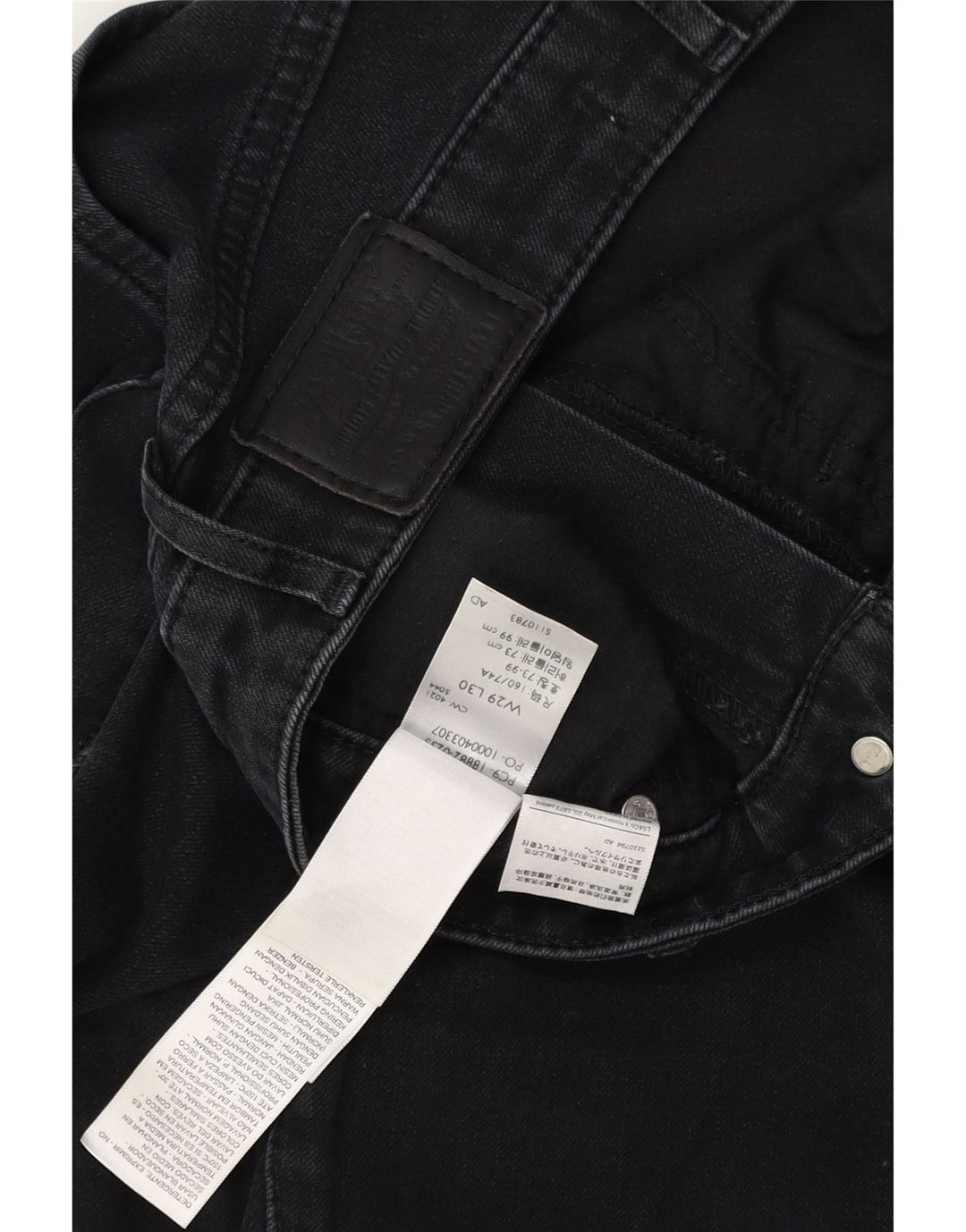 LEVI'S Jeans ajustados de talle alto 721 para mujer W29 L30 Algodón negro