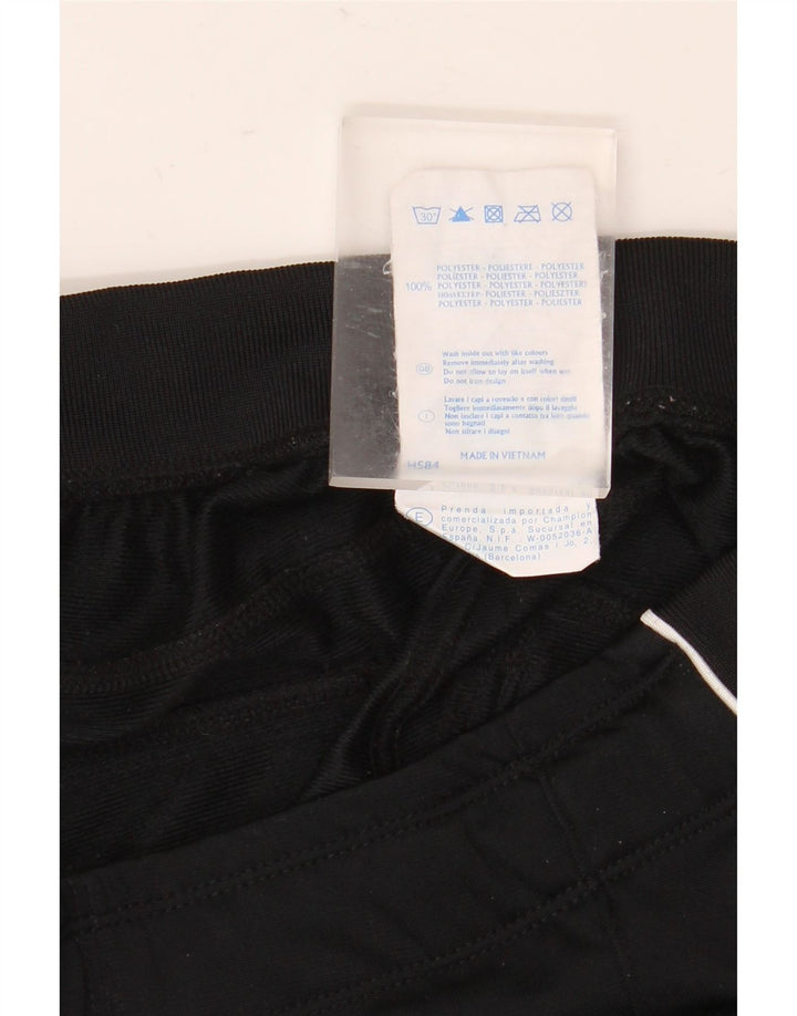 Champion Mujer Chándal Pantalones Joggers UK 10 Small Negro Poliéster
