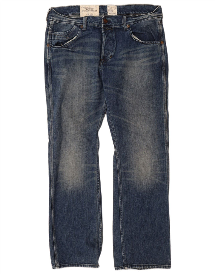 Vaqueros Wrangler Ace Rectos Para Hombre W34 L32 Algodón Azul