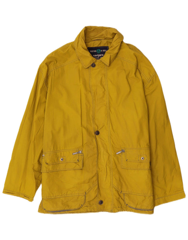 Navigare Chaqueta cortavientos para hombre Reino Unido 40 Grande Algodón amarillo