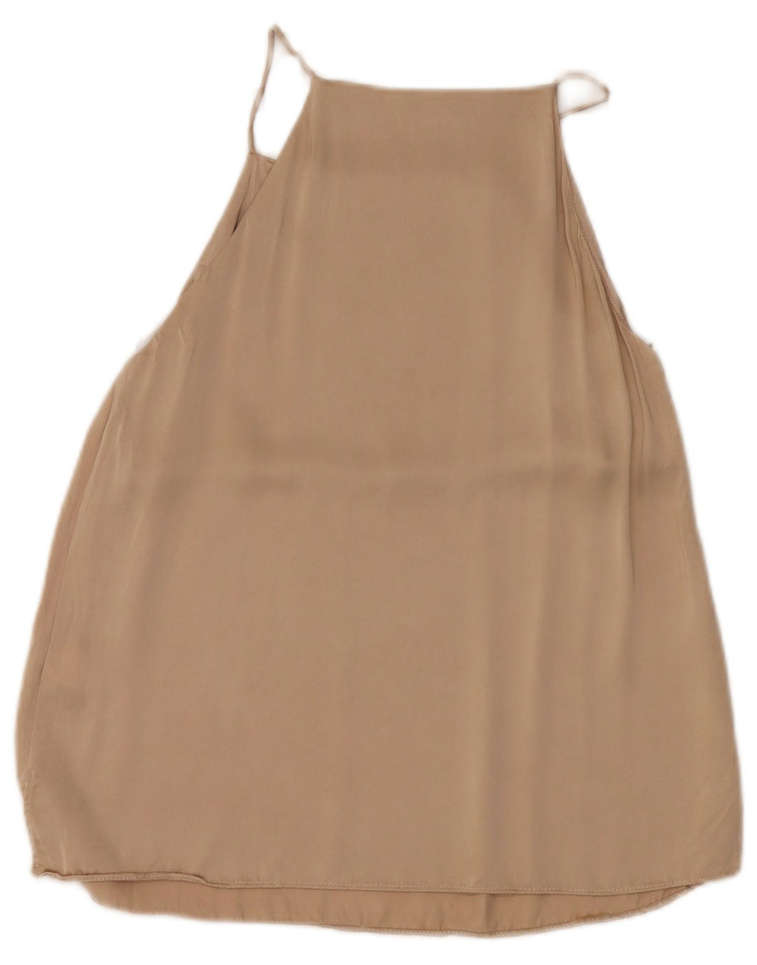 Zara Mujer Cami Top UK 10 Small Viscosa Beige
