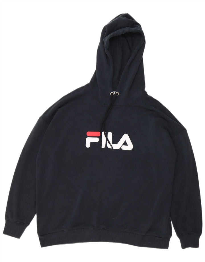 Fila Hombre Graphic Sudadera Con Capucha Jersey Pequeño Negro