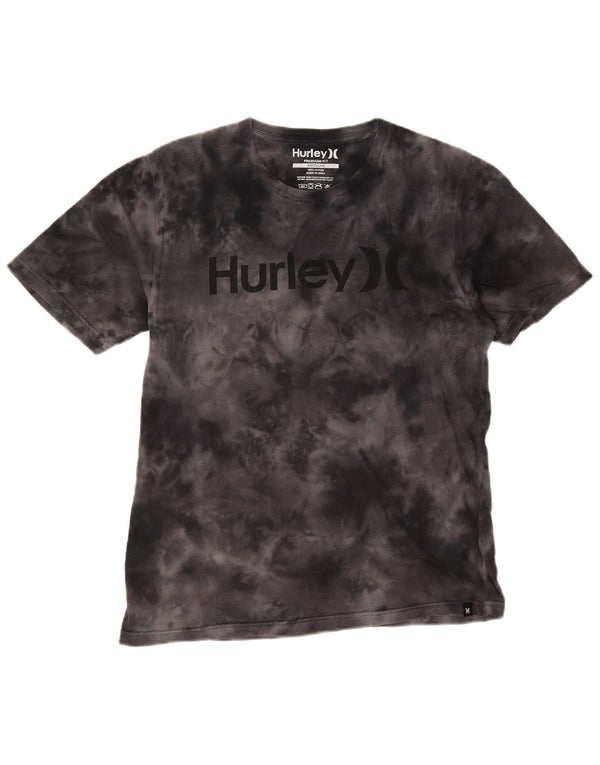 Hurley Camiseta gráfica para hombre Top mediano de algodón teñido anudado en negro