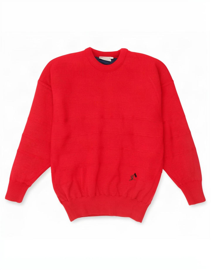 Green Lamb - Jersey de cuello redondo para hombre, talla grande, color rojo