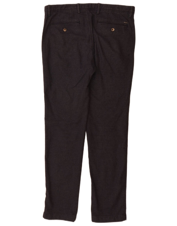 Massimo Dutti Pantalón Chino Slim Fit para Hombre EU 42 Large W32 L32 Azul Marino
