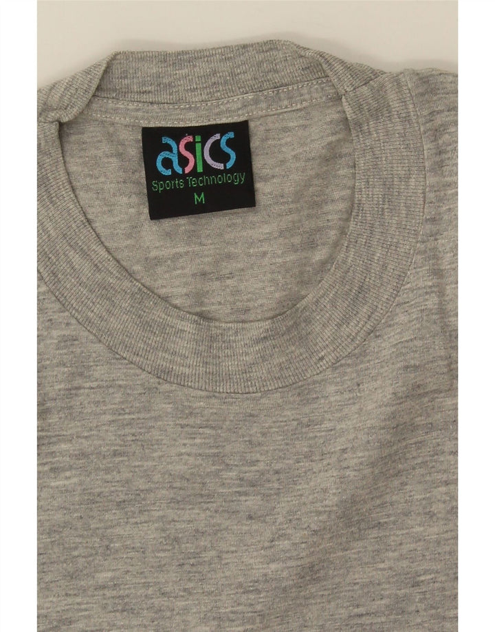 Asics Hombre Camiseta Gráfica Top Gris Medio Colorblock