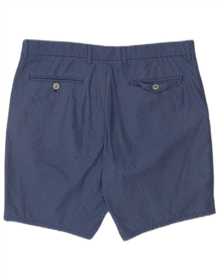 Massimo Dutti Pantalones cortos chinos para hombre EU 44 Large W34 Azul marino manchado