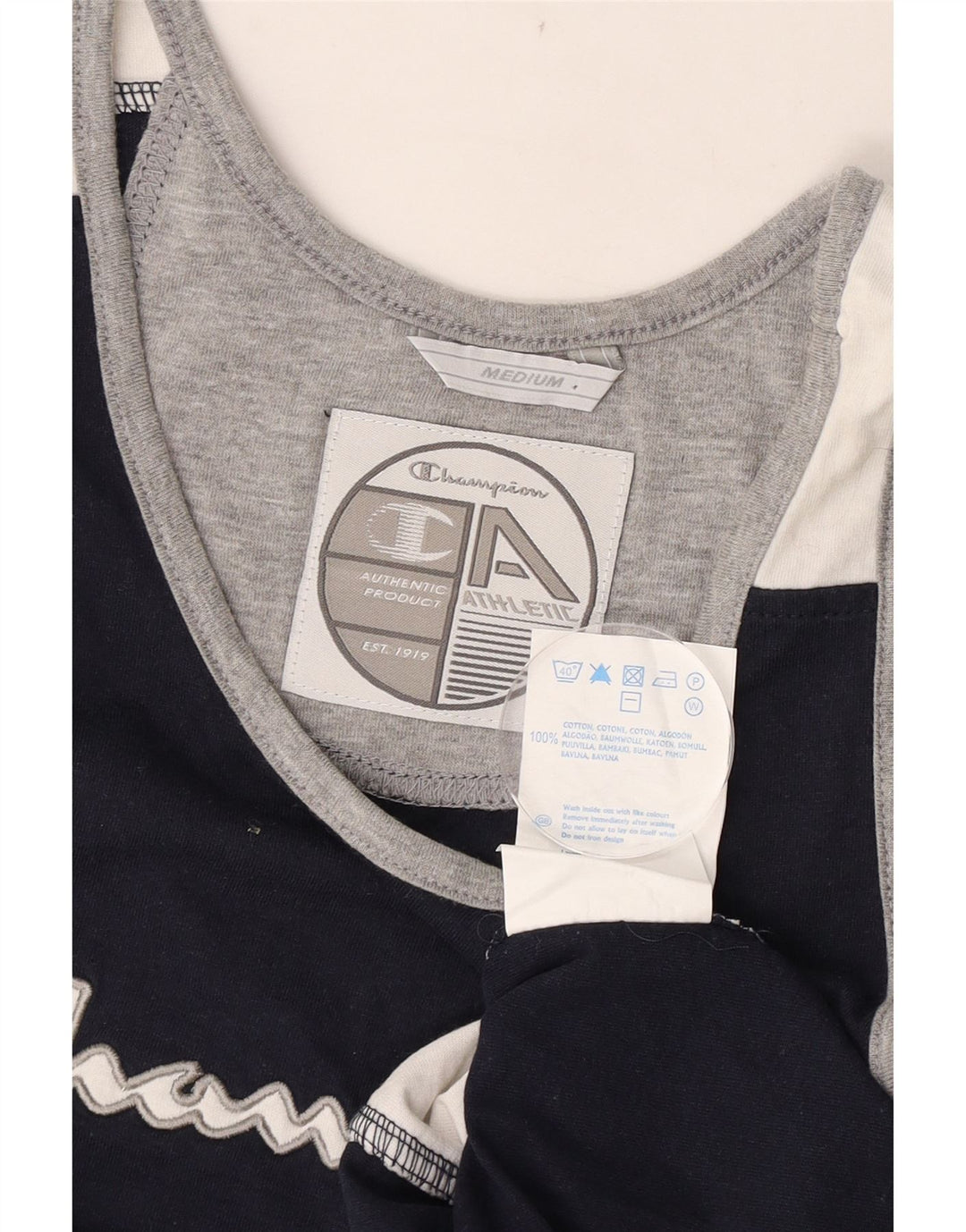 Champion Camiseta Sin Mangas Con Estampado De Algodón En Color Azul Marino Medio Para Hombre