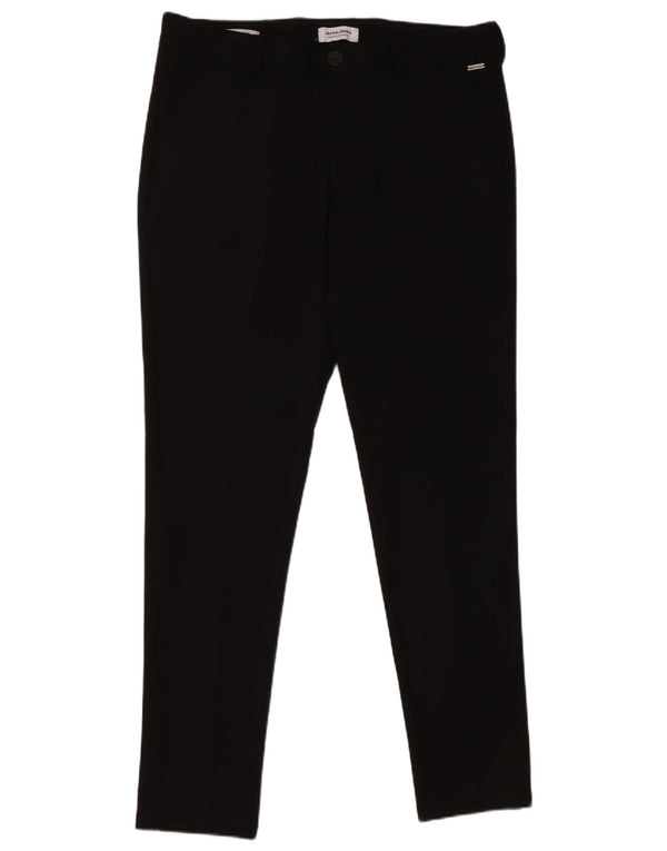 Jack & Jones Mens Slim Casual Pantalones W34 L32 Poliéster Negro